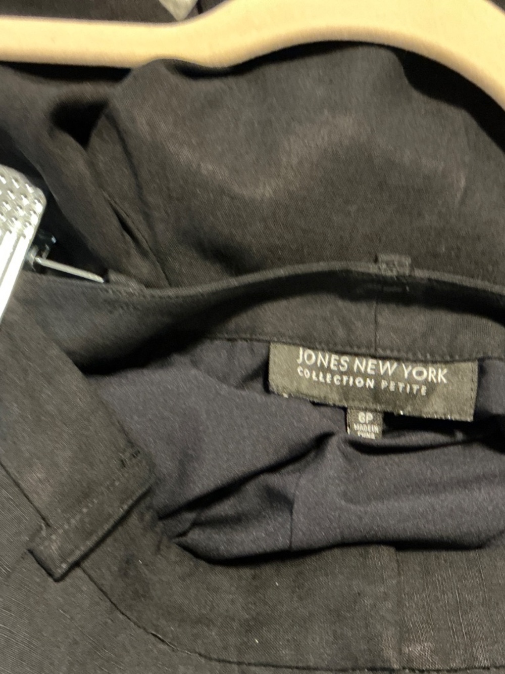 Jones New York Collection Petite Linen/Silk Black Dress paints 6P - Picture 3 of 3
